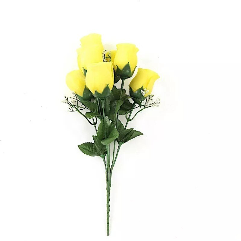 84 Yellow SILK ROSE BUDS Wedding Party Flowers Bouquets