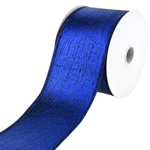Ribbon Traditions 2 1/2 Wired Glitter Ribbon Royal Blue - 10 Yards