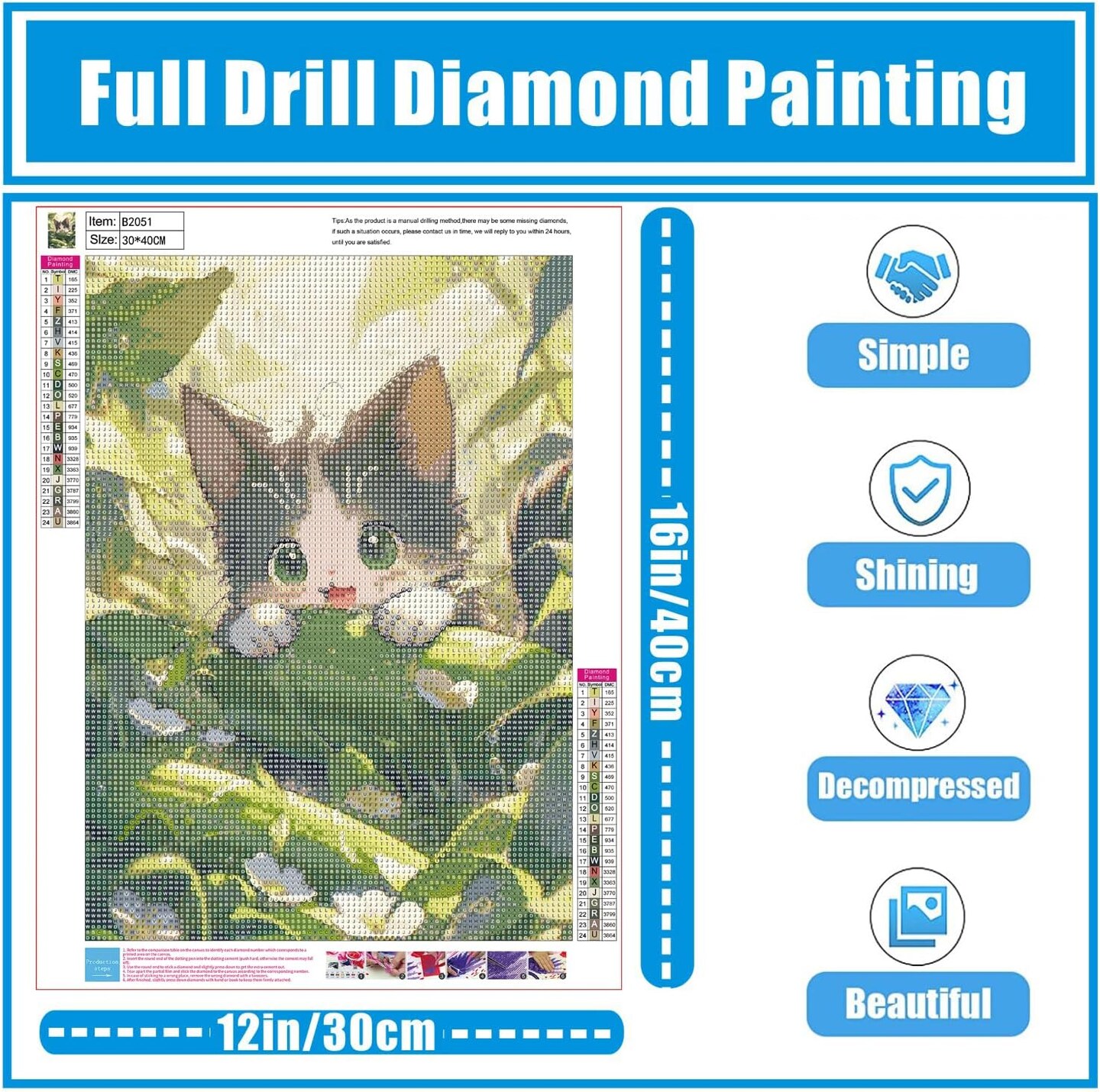12x16 Inches Realistic Diamond Painting Kits for Adults