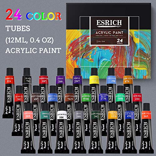 Acrylic Paint Set,57 PCS Professional Painting Supplies with Paint Brushes, Acrylic Paint, Easel, Canvases, Painting Pads,Palette, Paint Knife, Brush Cup and Art Sponge for Hobbyists and Beginners