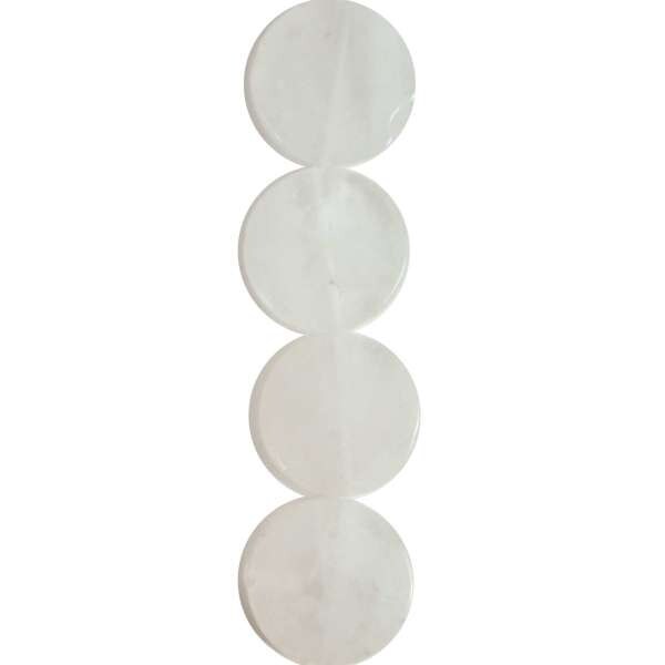 6 Packs of Rock  Crystal Disk Beads - 15mm - 7 pcs.