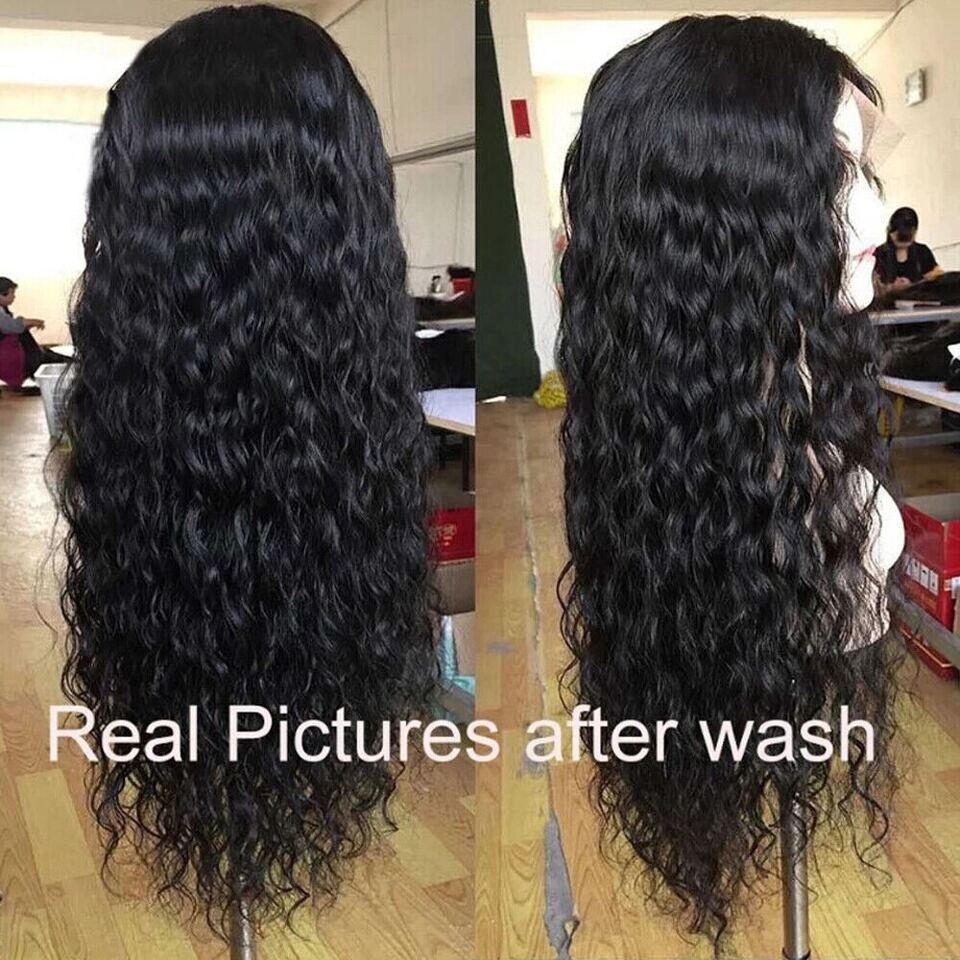 Kitcheniva Wig Long Curly Lace Wavy Hair Brazilian Human