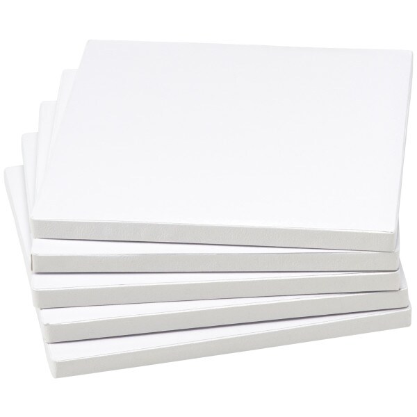 8&#x22; Square White Foil Cake Board 5ct