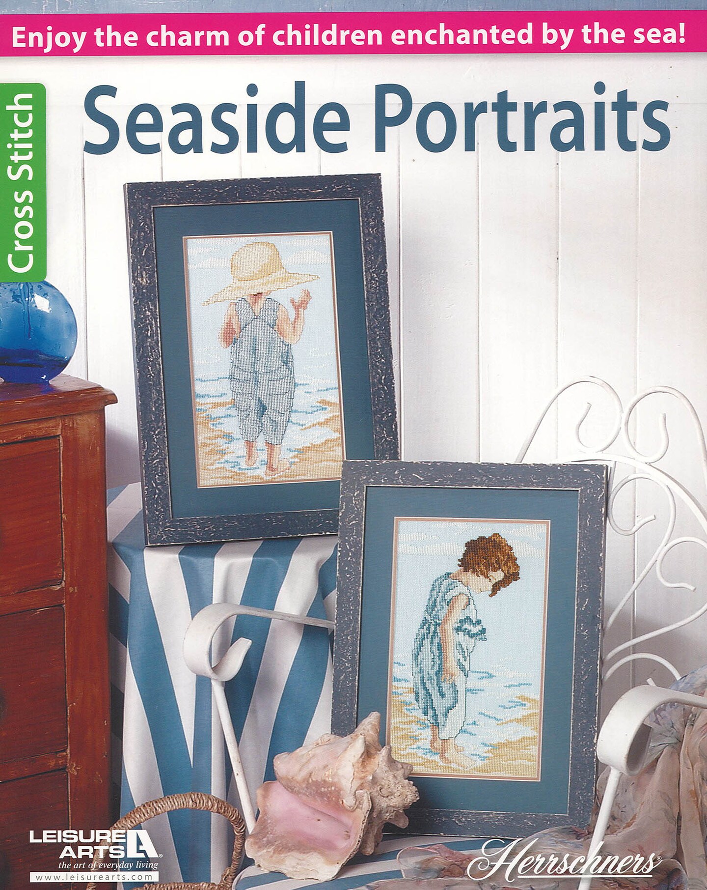 Leisure Arts Seaside Portraits Herrschners Cross Stitch Book