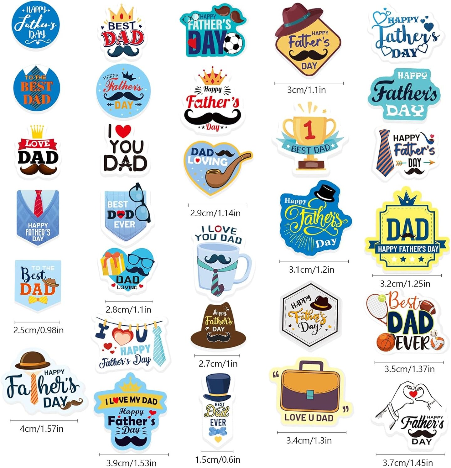 Assorted Father&#x27;s Day Foam Sticker 300 Pieces