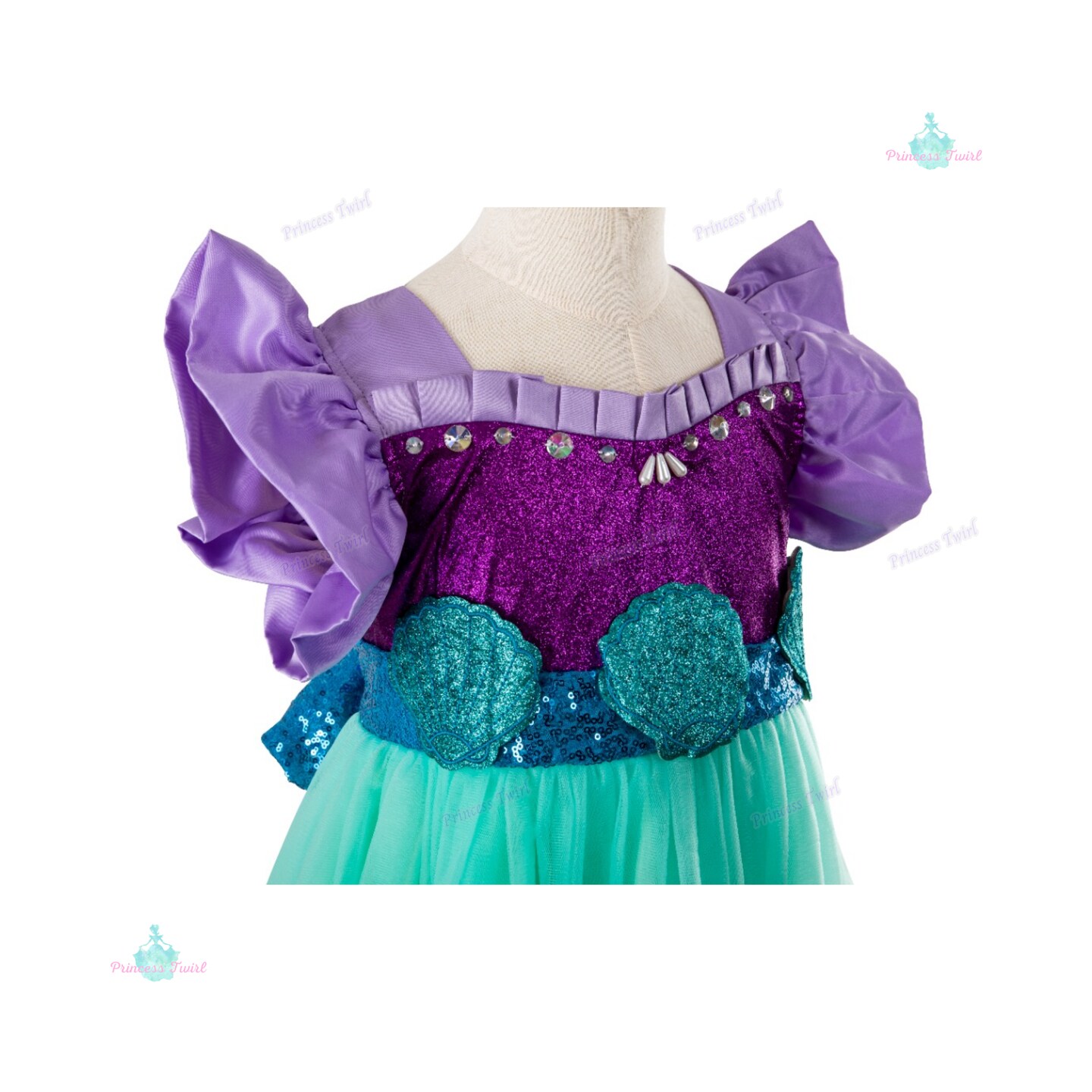 Little Mermaid Ariel dress, Princess dress, Ariel Disney Inspired Costume, Little Mermaid Dress and Accessories product 3