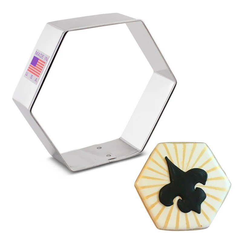 Ann Clark Hexagon Cookie Cutter, 3 1/2&#x22; 3 1/2&#x22;