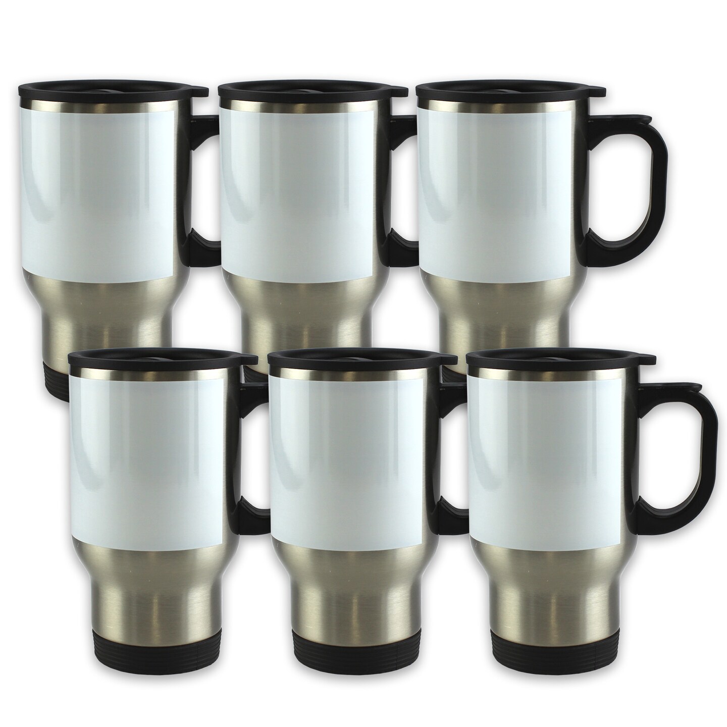 Mugs - Travel Mugs - 14oz Stainless Steel - White