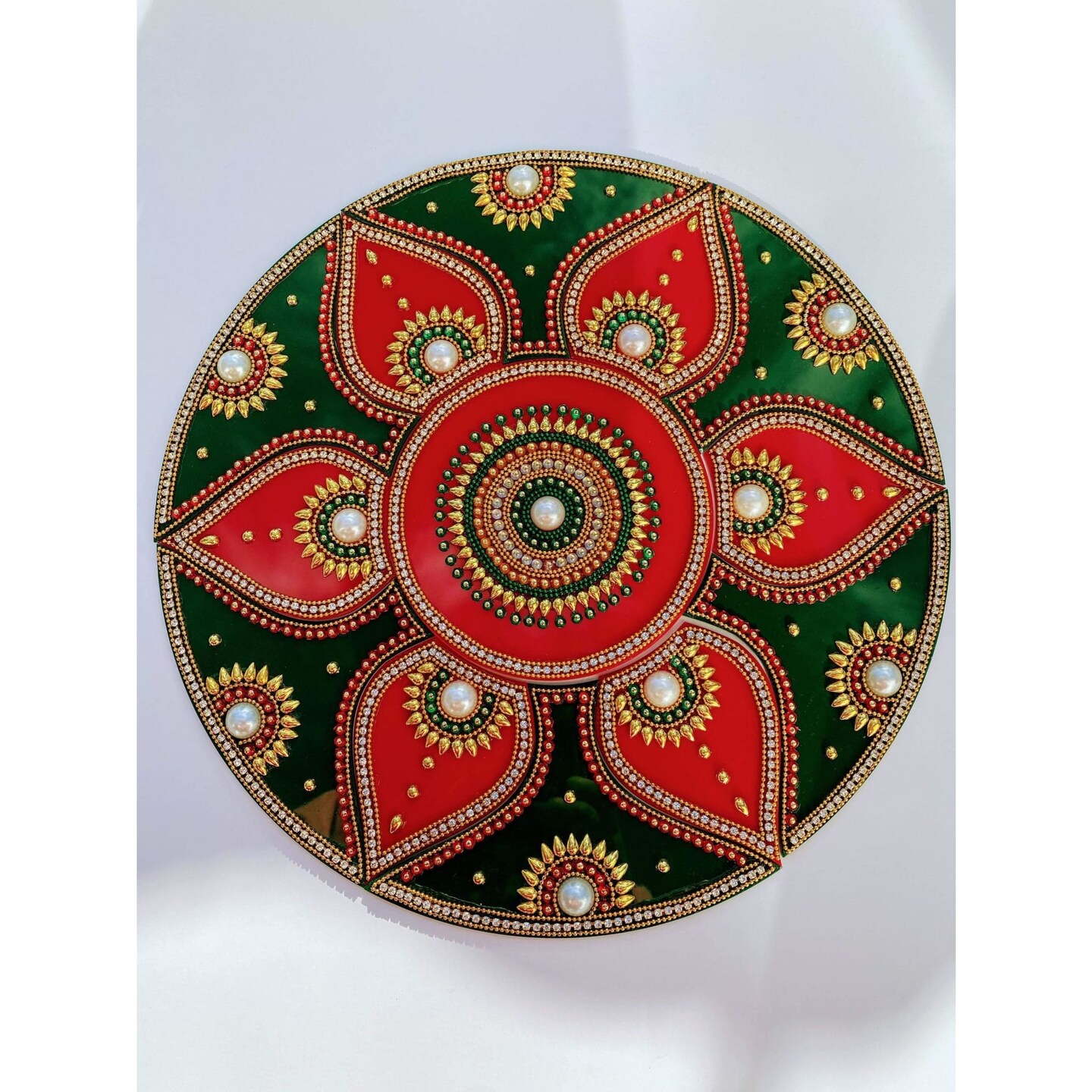 Diwali Rangoli, Home Decor, Handcrafted Artifact, Diwali Gift, Unique, Personalized Gift, Traditional factory Art, Indian Handicraft (R18)