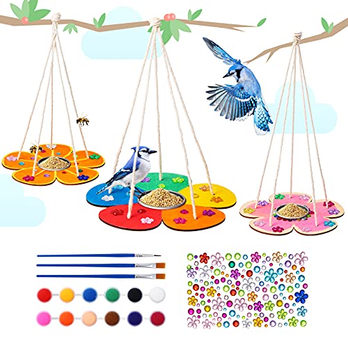 3-Pack Bird Feeders for Kids Arts and Crafts Kit DIY Kids Crafts STEM Learning Outdoor Activities Crafts for Boys and Girls for 3 4 5 6 7 8