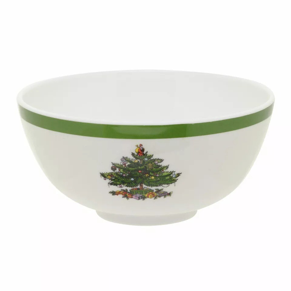 Spode Christmas Tree 6 Inch BPA-Free Melamine Bowls, Set of 4