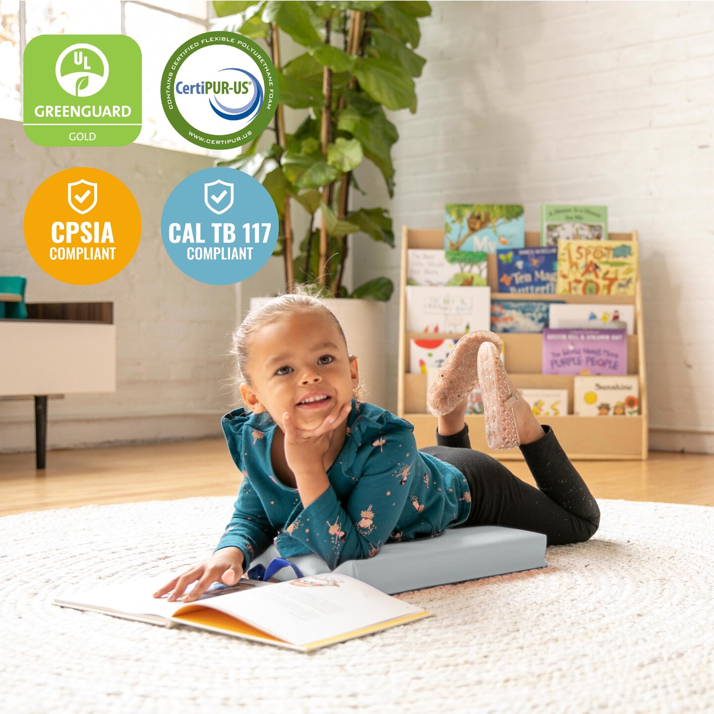 Square Floor Cushions with Handles, Classroom Flexible Seating, 6-Piece