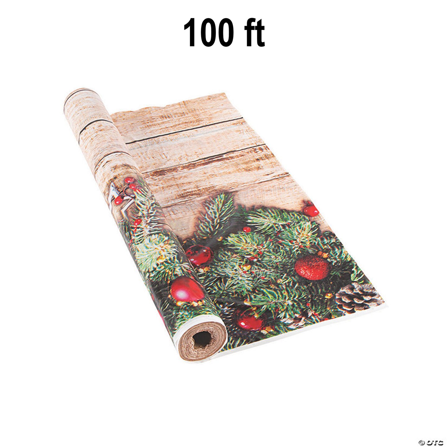 Barnwood Plastic Tablecloth Roll 40&#x22; x 100 ft.