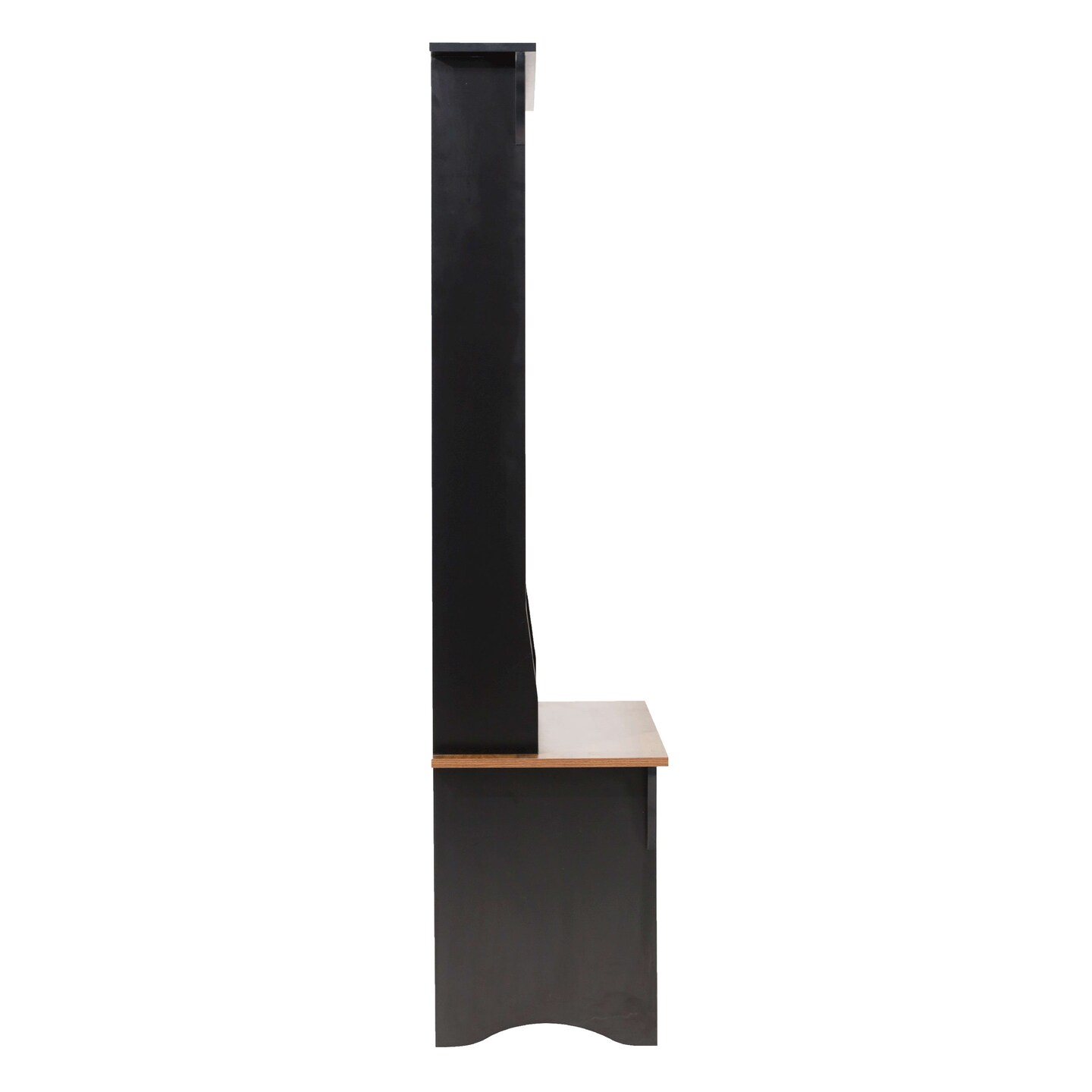 Merrick Lane Whitman Hallway Tree with Bench Seating, 3 Single Coat Hooks and Lower Storage with Adjustable Shelves