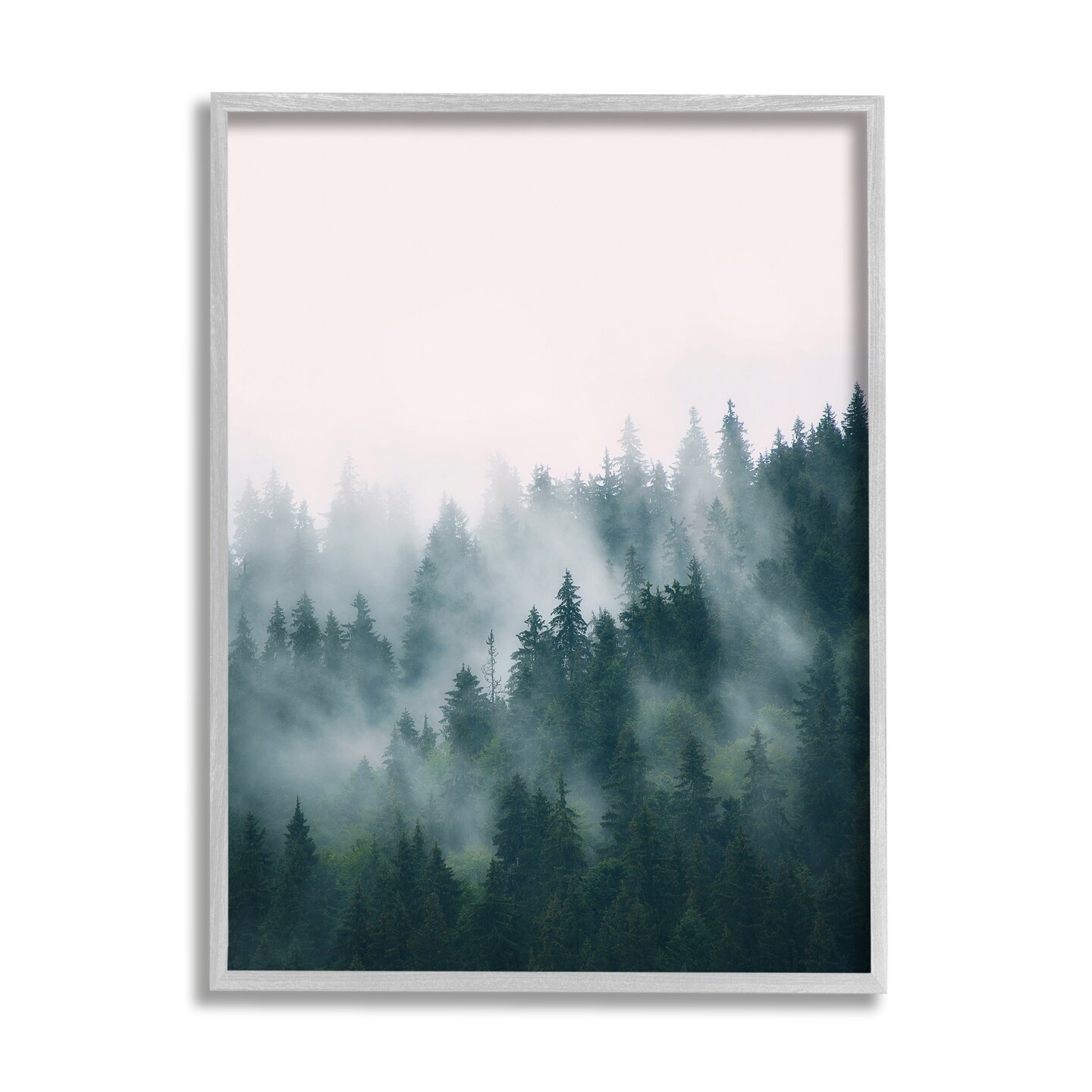 Stupell Industries Misty Forest Trees Framed Giclee Art