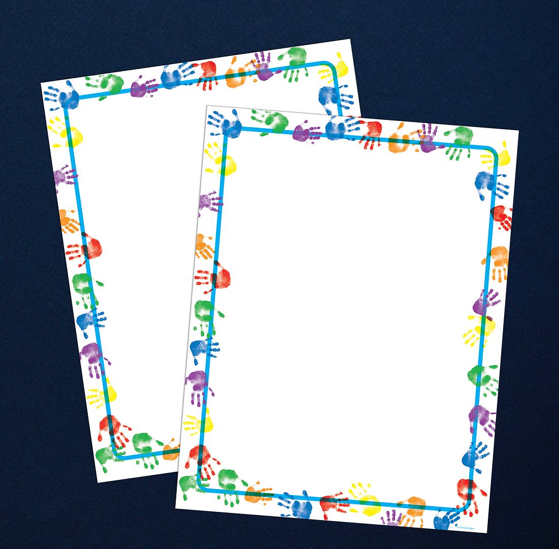 Great Papers! Handprints Stationery Letterhead, Invitations and Announcements, Printer Friendly, 8.5&#x22;x11&#x22;, 80 Pack