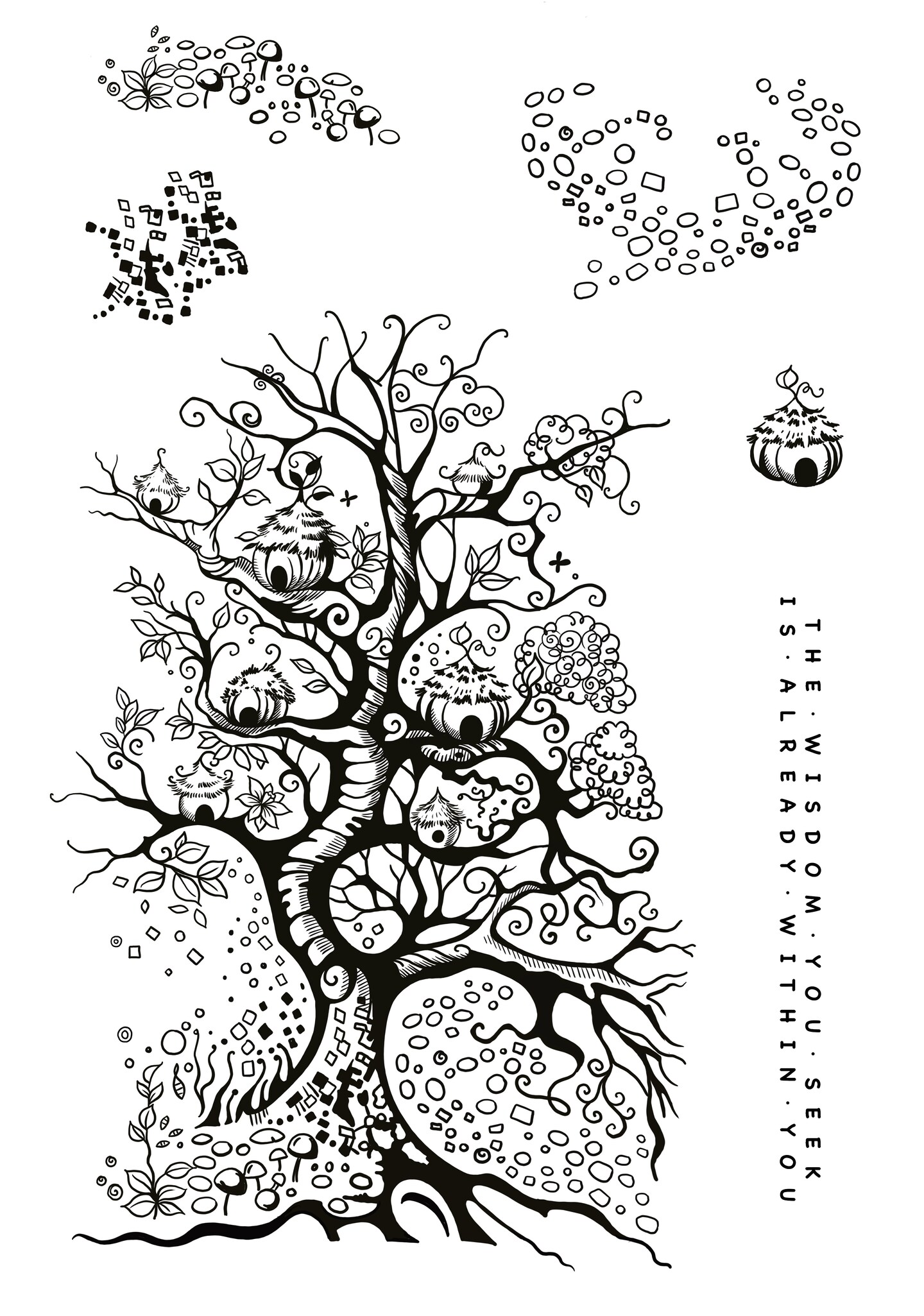 Katkin Krafts  Tree Of Life 6 in x 8 in Clear Stamp Set