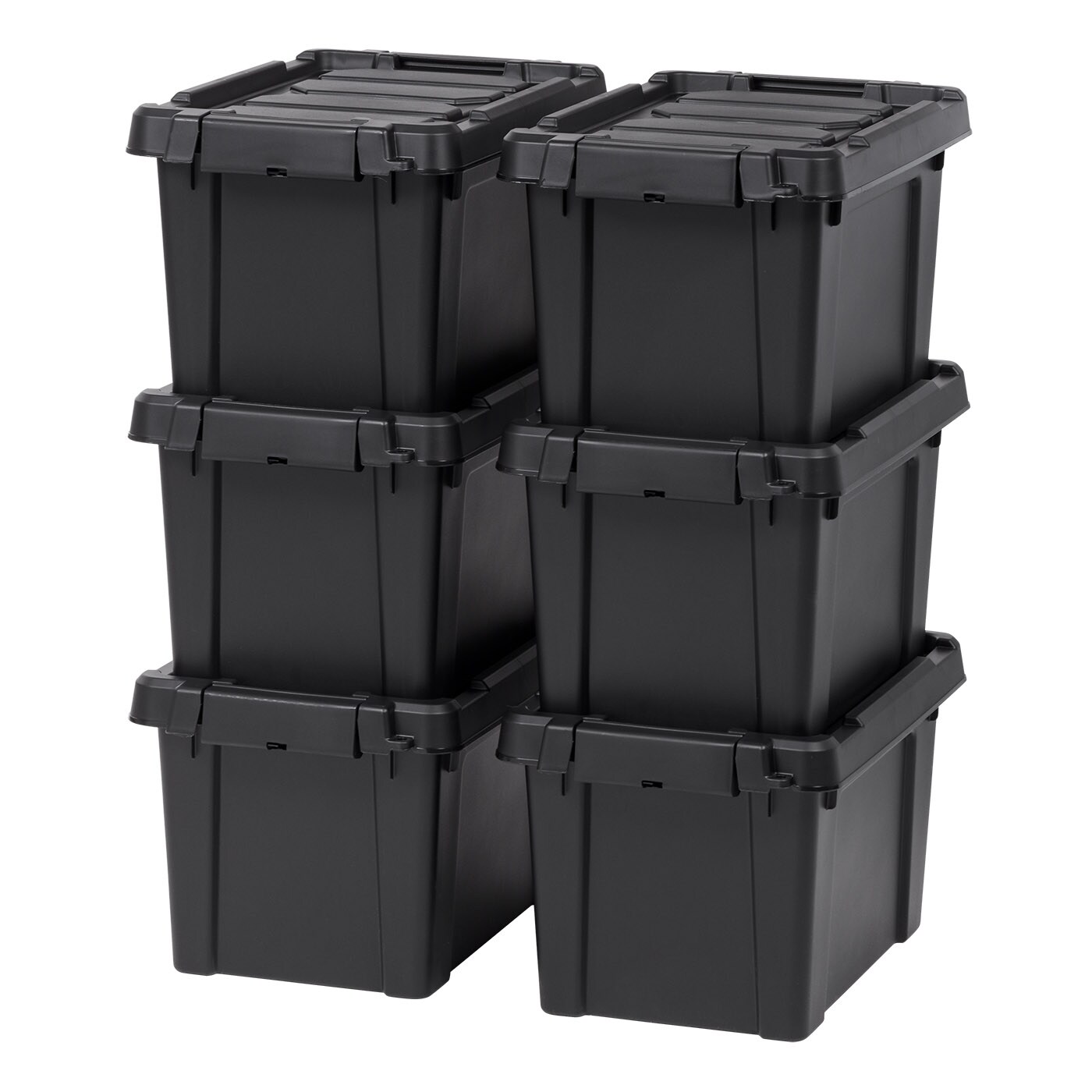 IRIS USA Lockable Heavy Duty Plastic Storage Bins Container with Lids and Secure Latching Buckles