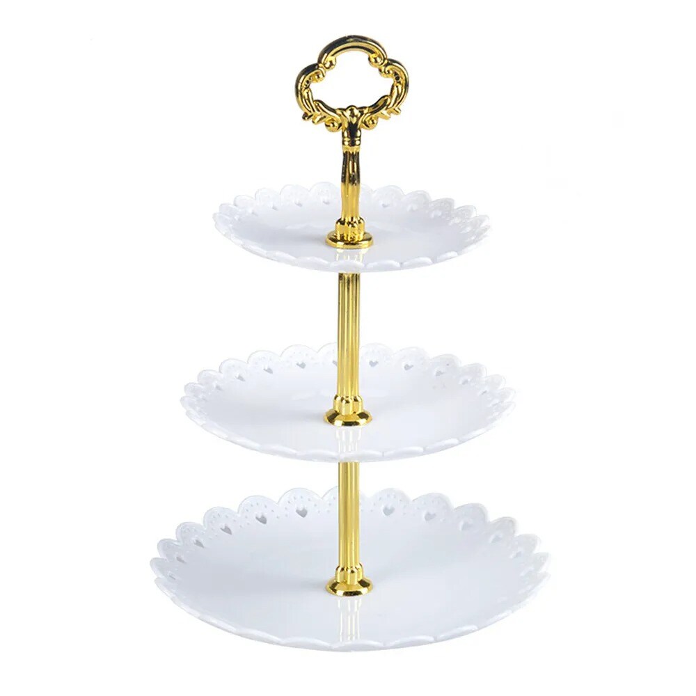 3-Tier Cake Plate Stand for Christmas &#x26; Birthday Parties