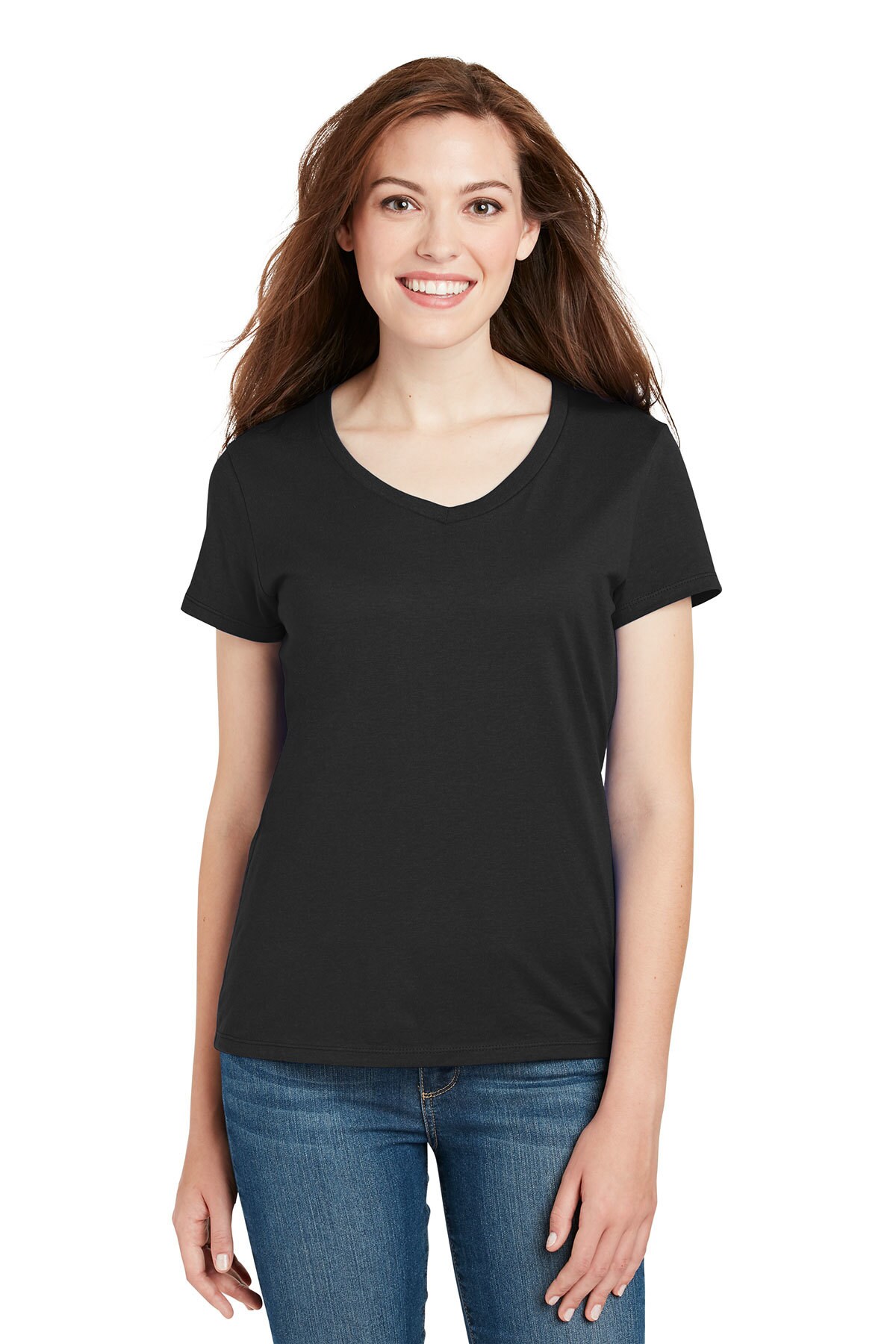Hanes&#xAE; Women&#x27;s Perfect-T Cotton Short Sleeve V-Neck T-Shirt