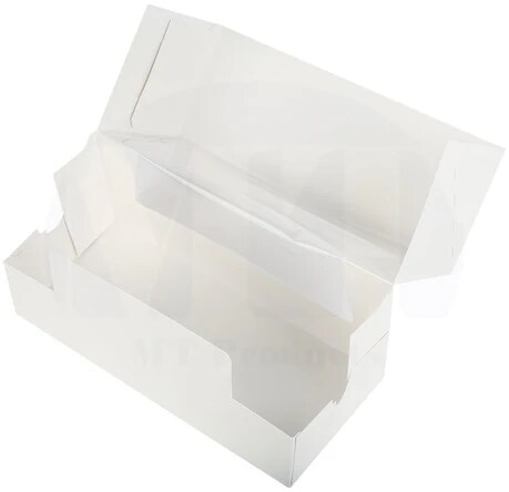 9 x 4 x 3.5&#x22; White Bakery Boxes with Window Pastry Boxes for Cakes, Cookies and Desserts