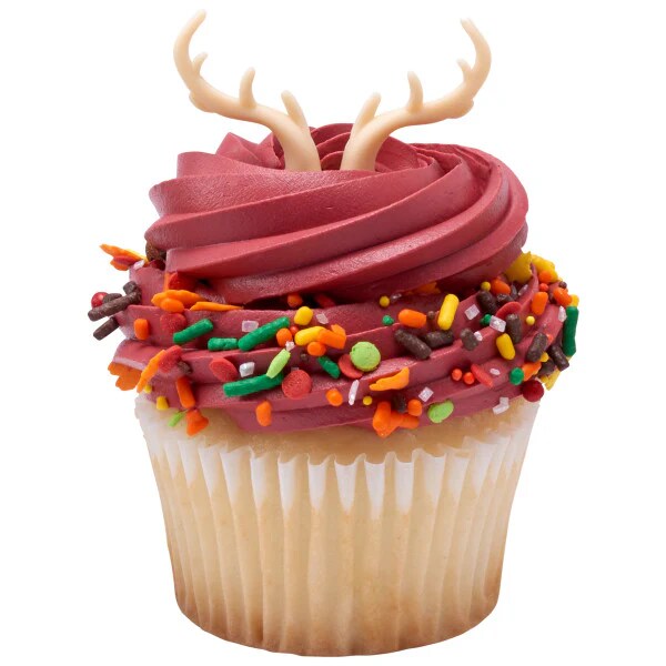 Antlers Deer Cupcake Cake Pics - set of 12