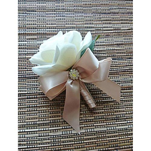 1 inch Double Faced Polyester Satin Ribbon Vanilla - 25 Yard Spool, Perfect for Wedding, Wreath, Baby Shower,Packing and Other Projects.