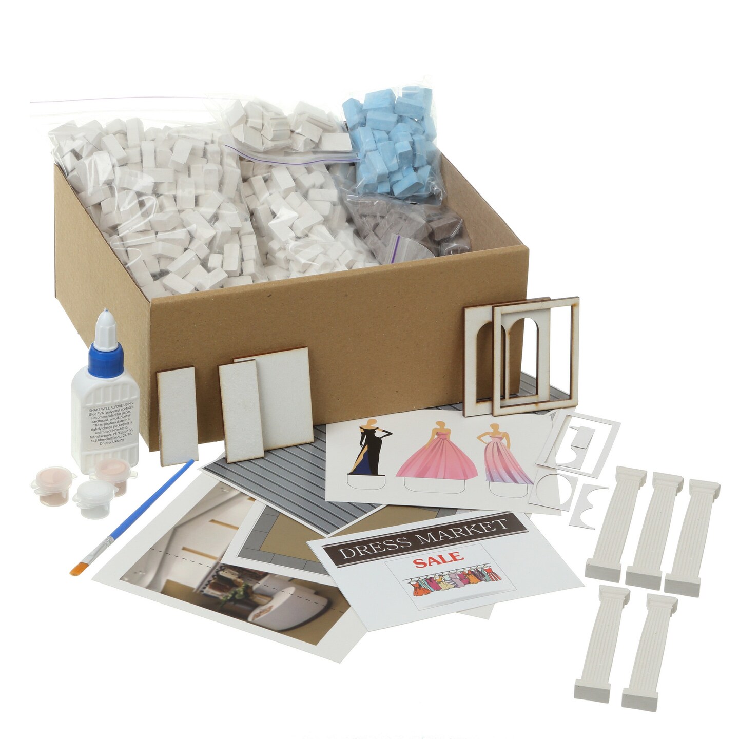 Wise Elk Mini Bricks Construction Set - Dress Market, 700 pcs