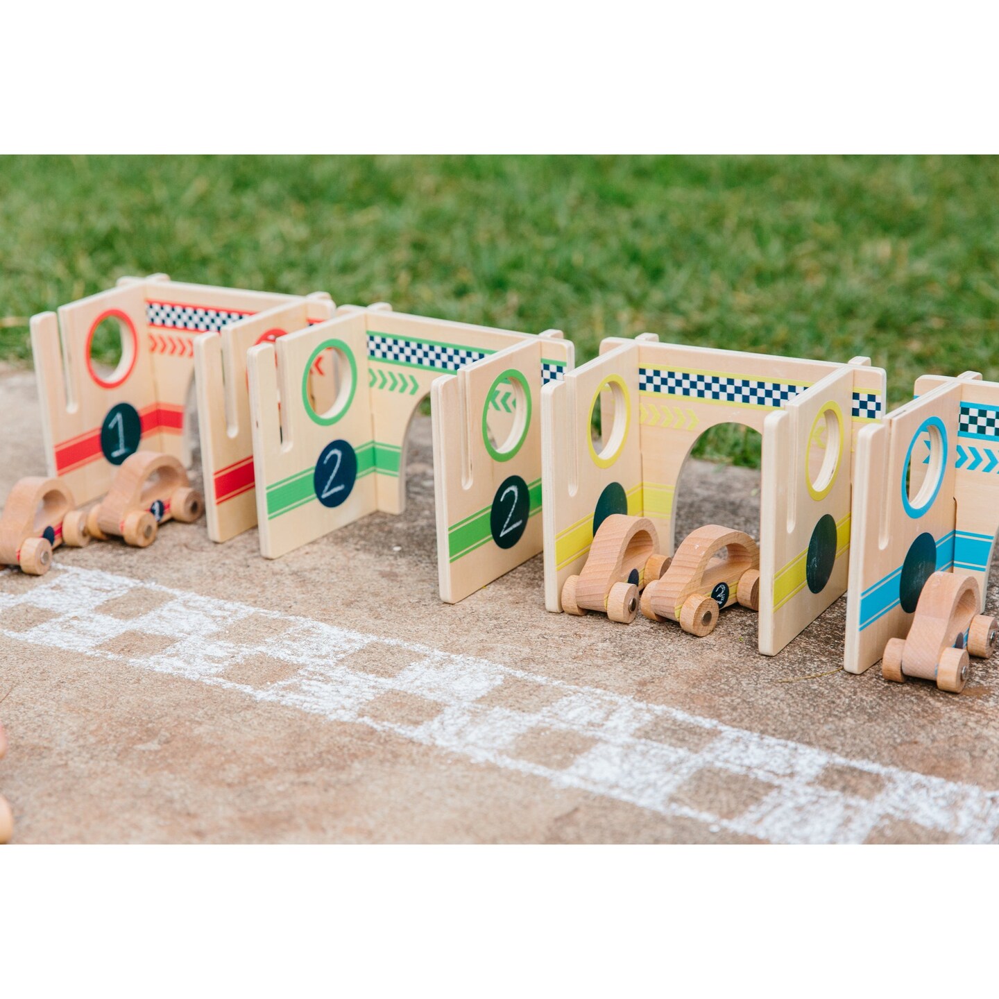 Happy Architect Wooden Blocks - Raceway - Set of 25 - Ages 18m+