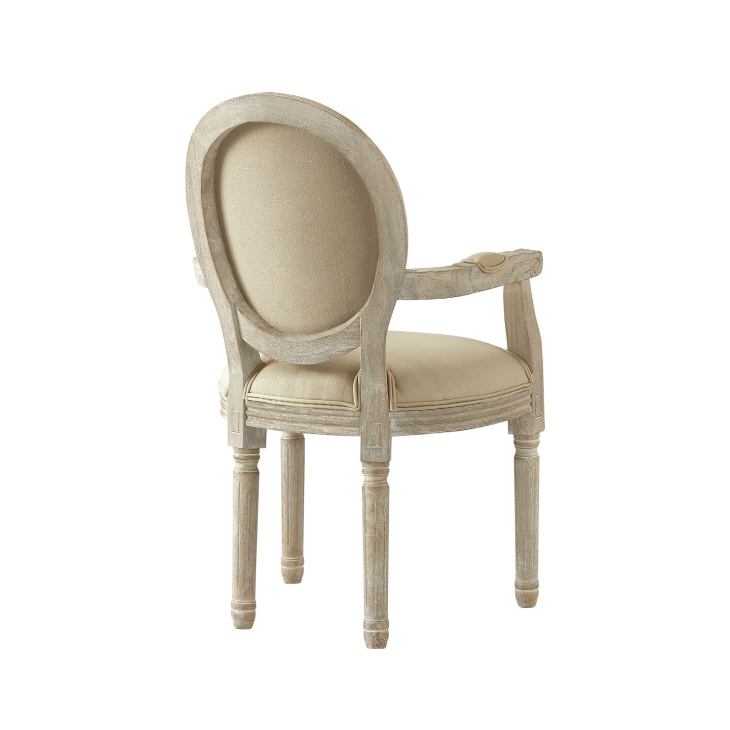 Edna Linen Dining Chair With Arms