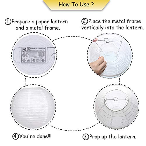 15 Pieces Paper Lanterns Decorative, Round Hanging Paper Lanterns Decorations for Wedding Graduation Anniversary Birthday Party Supplies Black/Gold/White