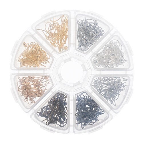 John Bead 8-Slot Ear Wires Jewelry Findings Kit Assortment, 240pcs