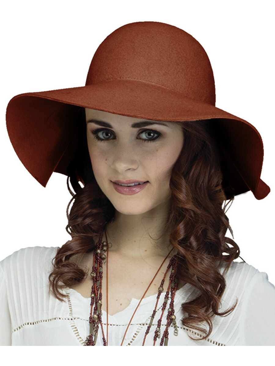 Adult's Brown 60's Hippie Floppy Summertime Gardening Sun Hat Costume Accessory