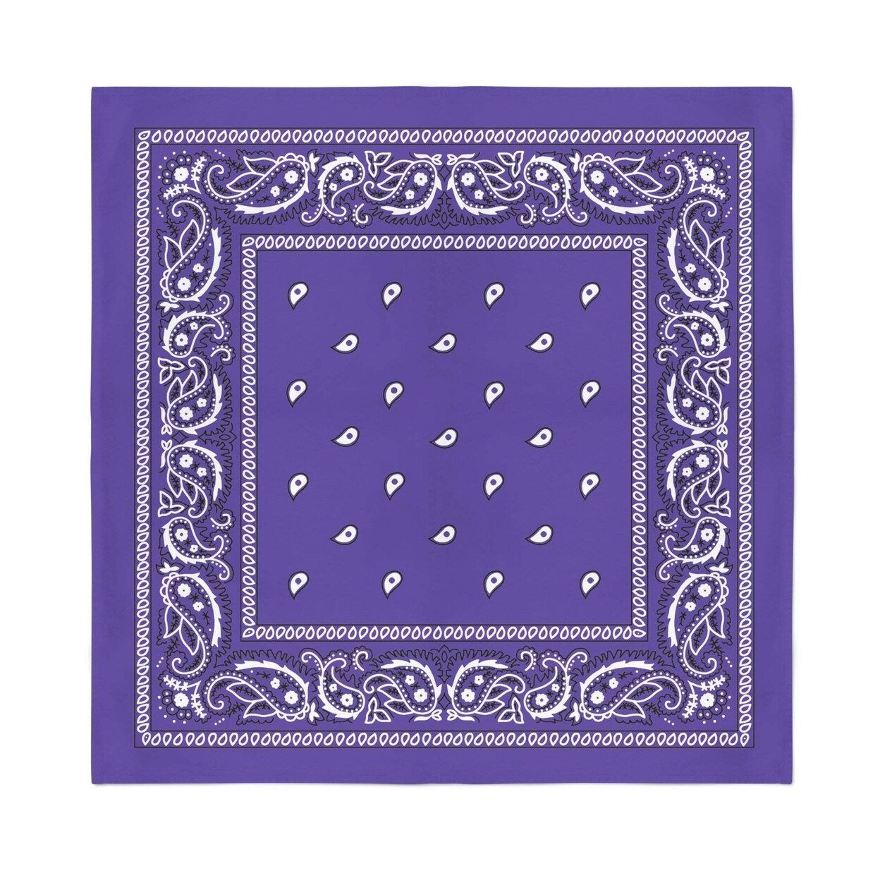 X-Large Cotton Paisley Bandanas 4 Pack 27X27 Inches Double Sided Printed Scarf