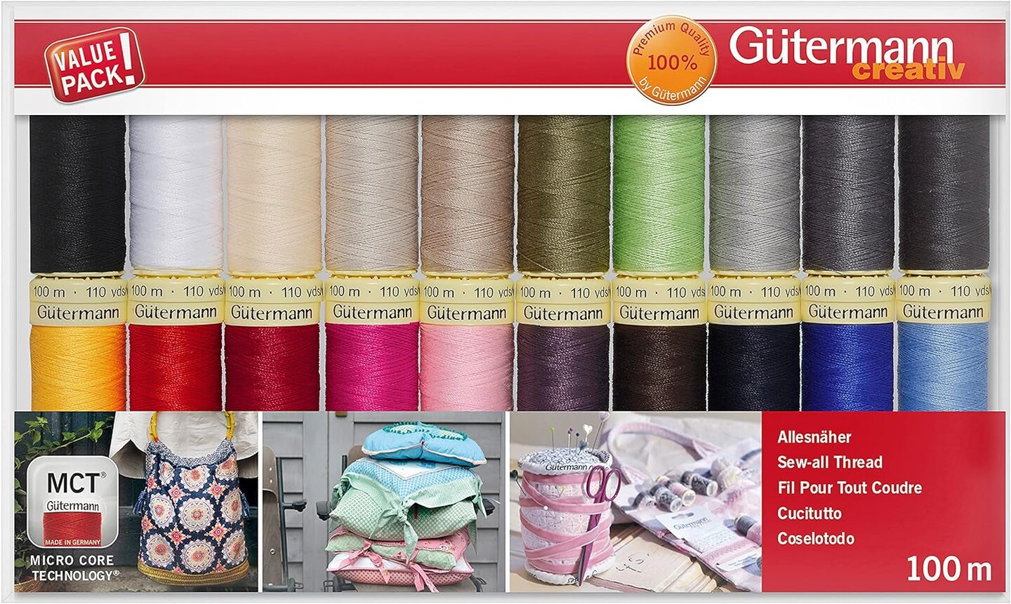Gutermann - Sew-All Polyester 100M Basics - 20 Spool Set