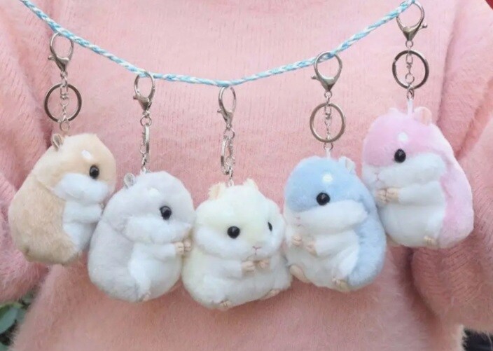 Guinea Pig Hamster Keychain I Perfect Gift for Kids, Soft Keychain