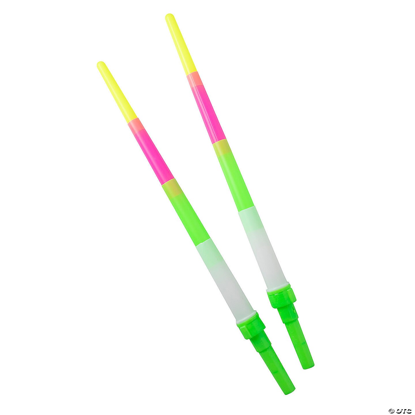13 1/2&#x22; Light-Up Yellow, Pink, Green &#x26; White Expanding Swords - 12 Pc.
