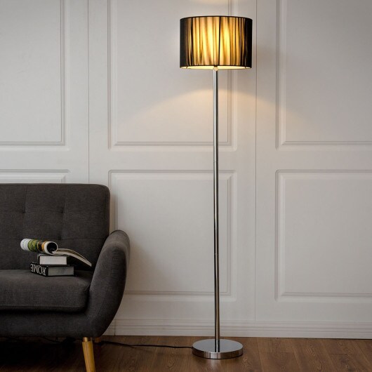 Modern Classic Stainless Floor Lamp w/ 4 LED Bulbs