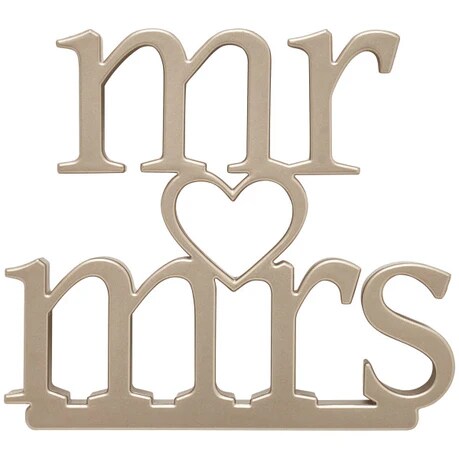 Mr. and Mrs. Wedding Ornament Topper for Cake