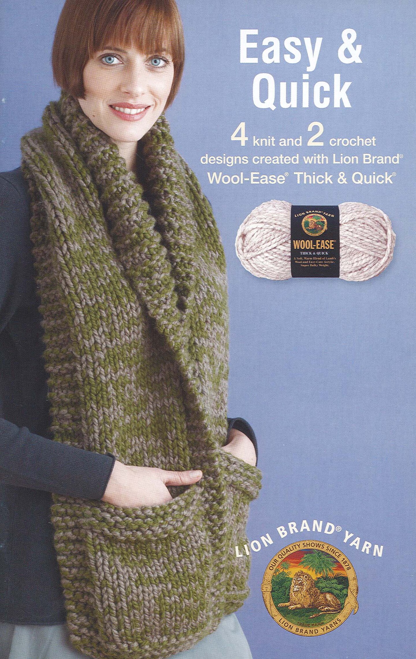 Leisure Arts Lion Brand Easy And Quick Knit Knitting Book