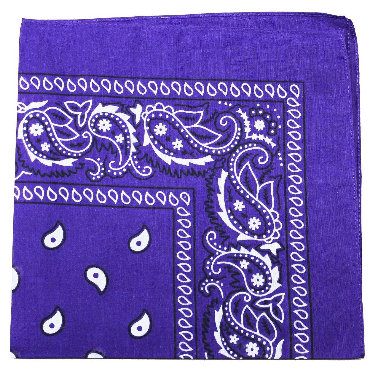 Qraftsy Cotton Bandana 12 Pack Paisley Solid Colors 22X22 For Men Women