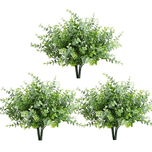 THE BLOOM TIMES 18 Pack Artificial Greenery Stems Fake Greenery Boxwood  Picks Faux Plants Outdoor UV Resistant for Farmhouse Home Garden Patio  Wedding Indoor Outside Decor in Bulk Wholesale