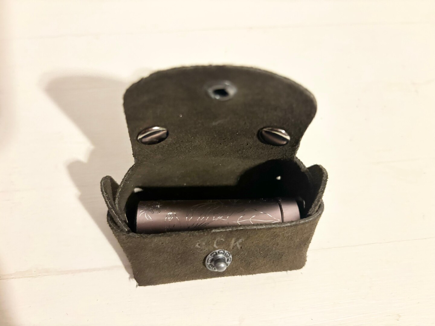 key*s collection★蓋付き小物入れ h Real Leather Accessory Keychain Headphones Case Trinket Bag For