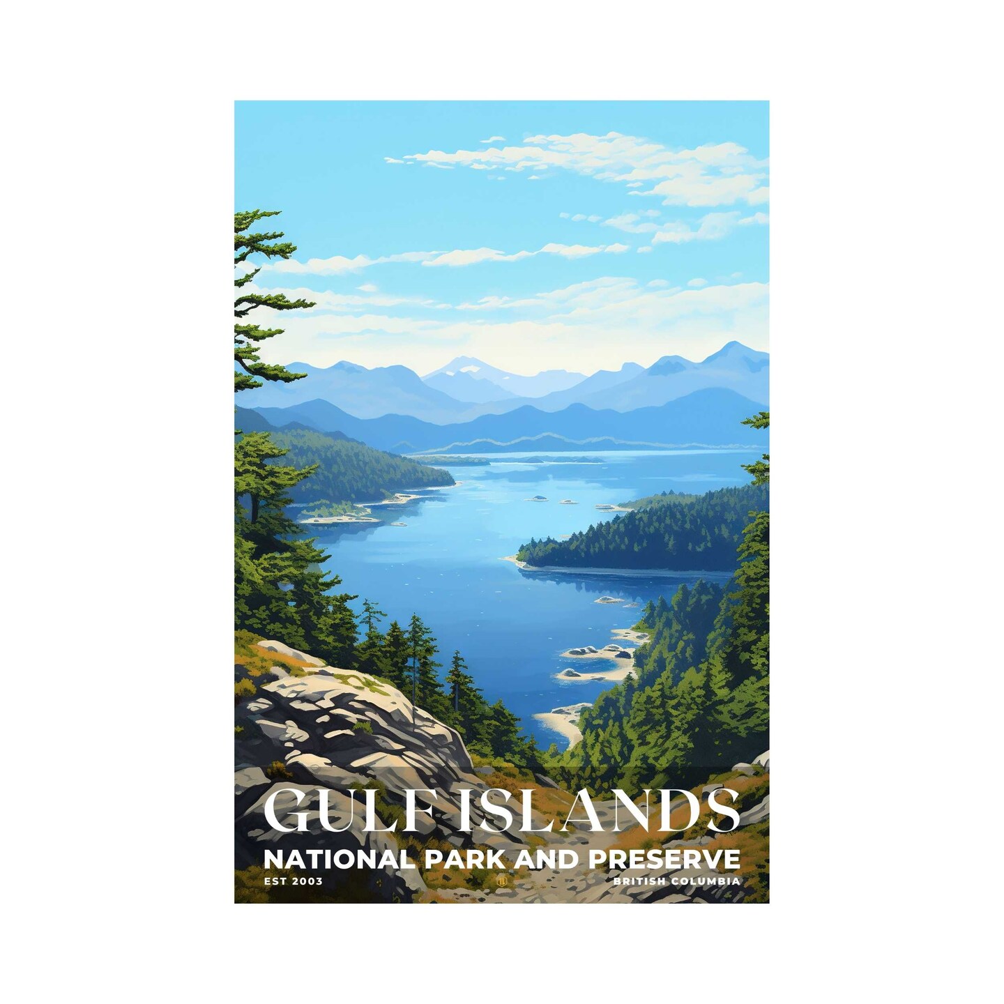 Gulf Islands National Park Reserve Poster, Travel Print, Office Poster ...