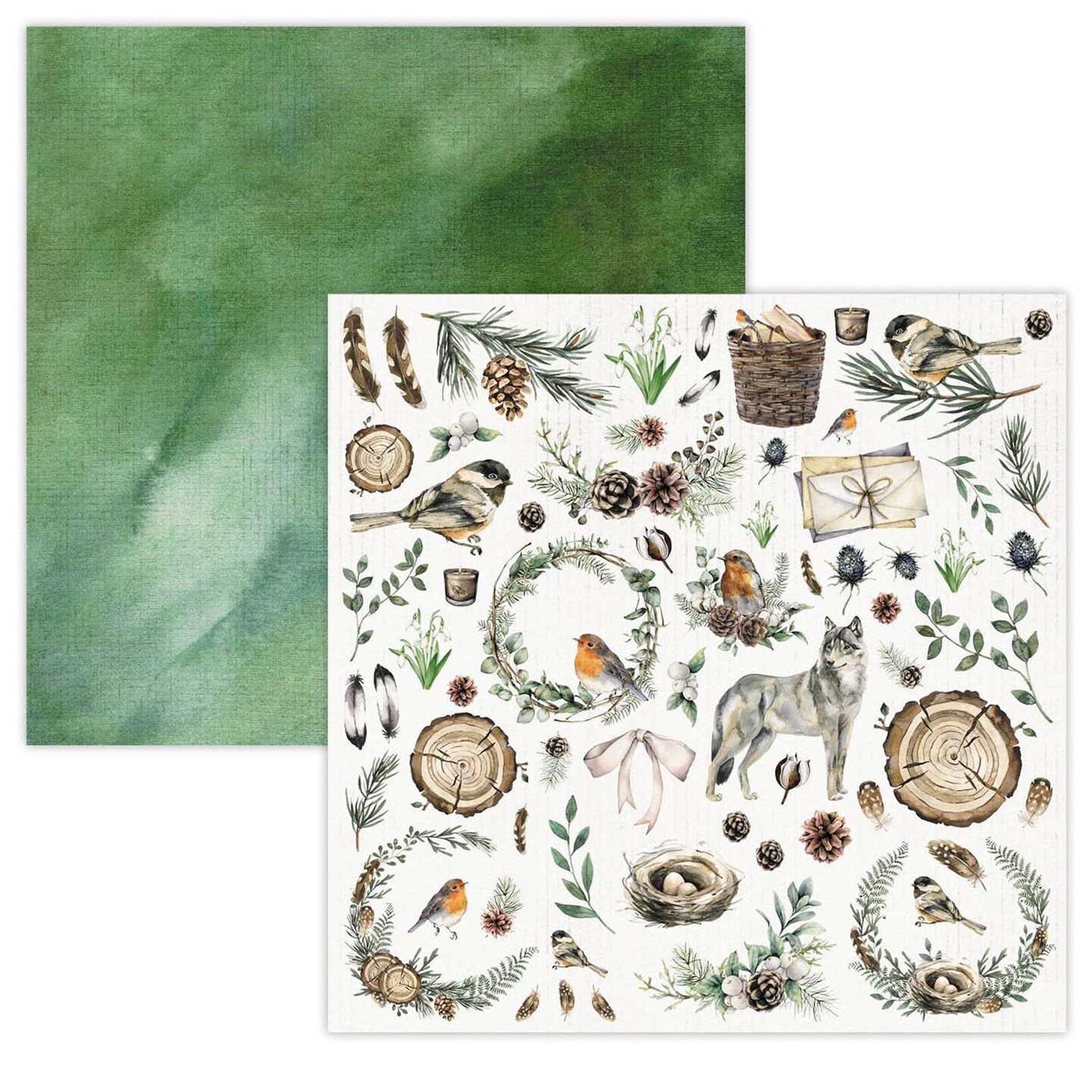 Studio Light SL Paperset Background Paper Winter Garden 304,8x304,8x3mm 12 SH nr. 03