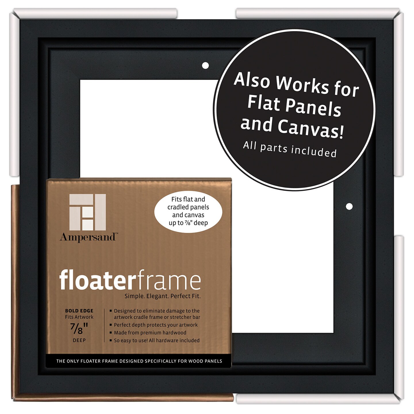 Ampersand Art Floaterframe, Bold Edge, 7/8