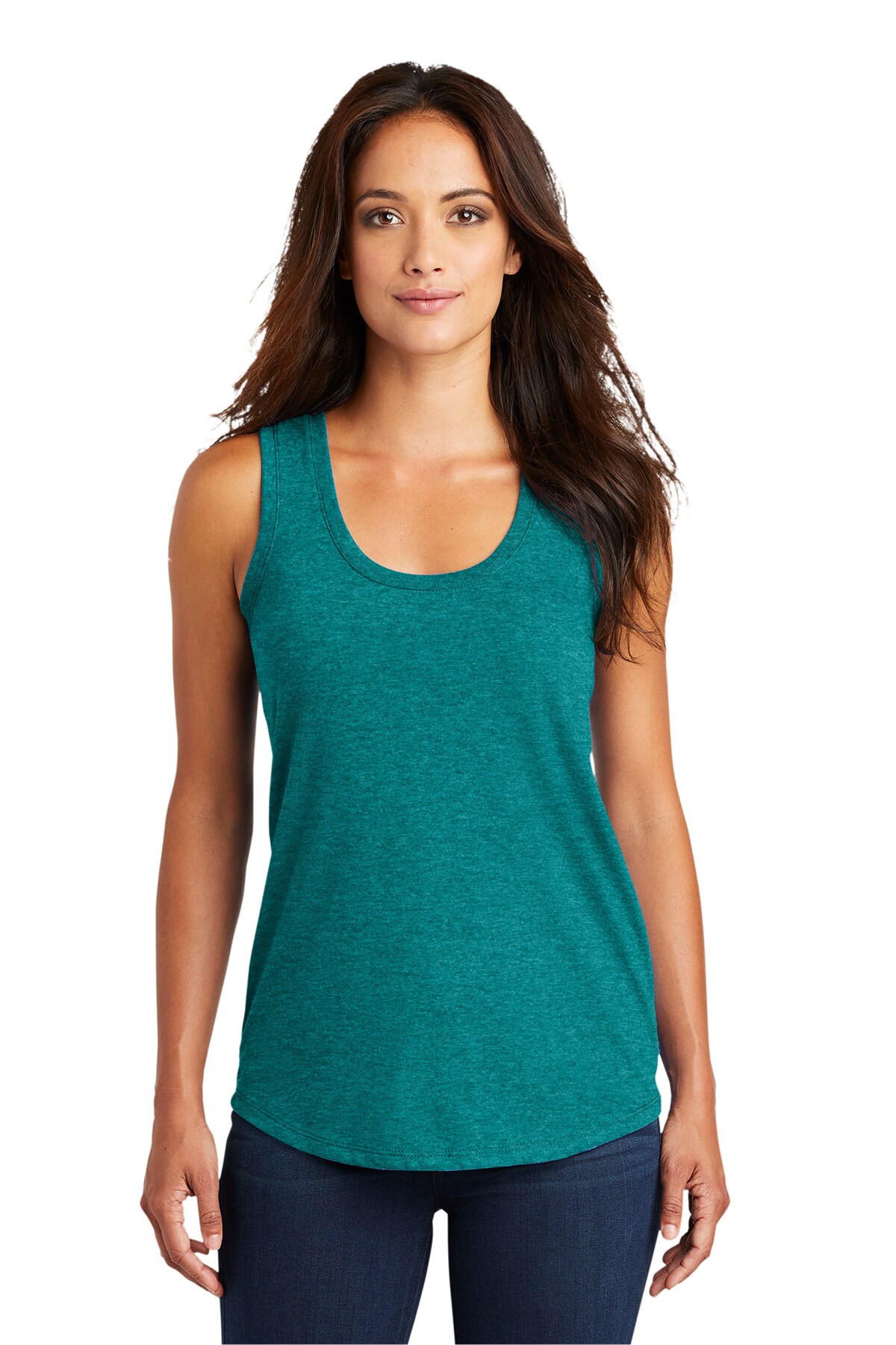 Best Women's Perfect Tri Racerback Tank Luxurious 50 Poly, 25 Combed