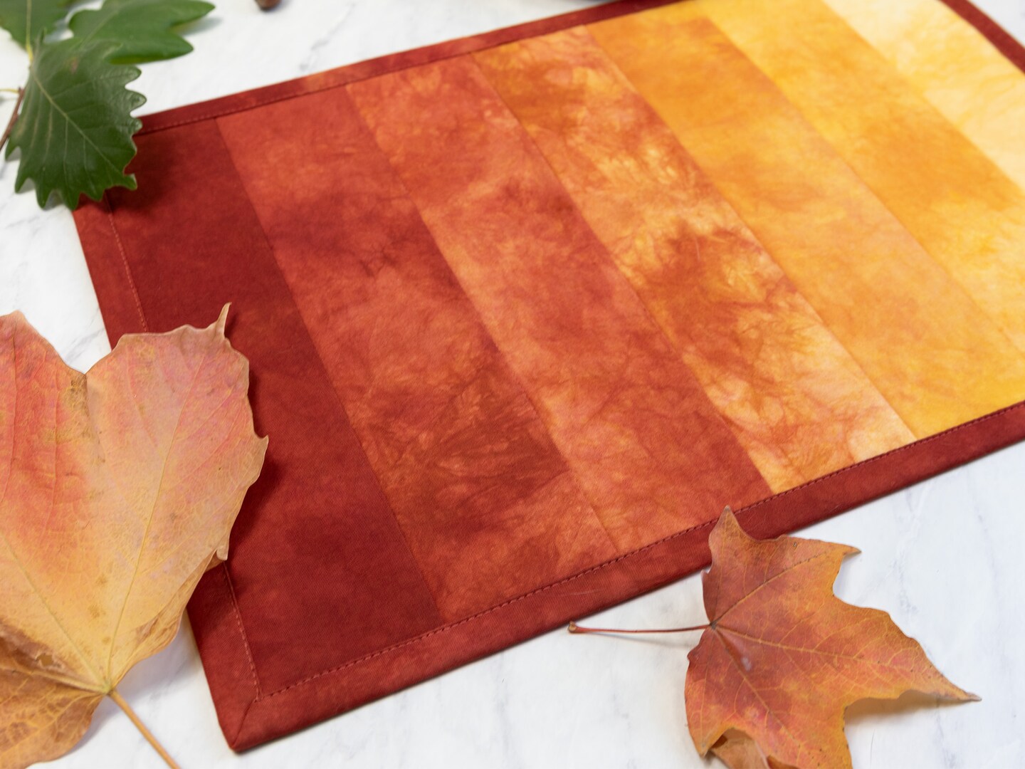 Fall Placemats Handmade with Hand Dyed Kona Cotton in Rich Autumn Colors product 6