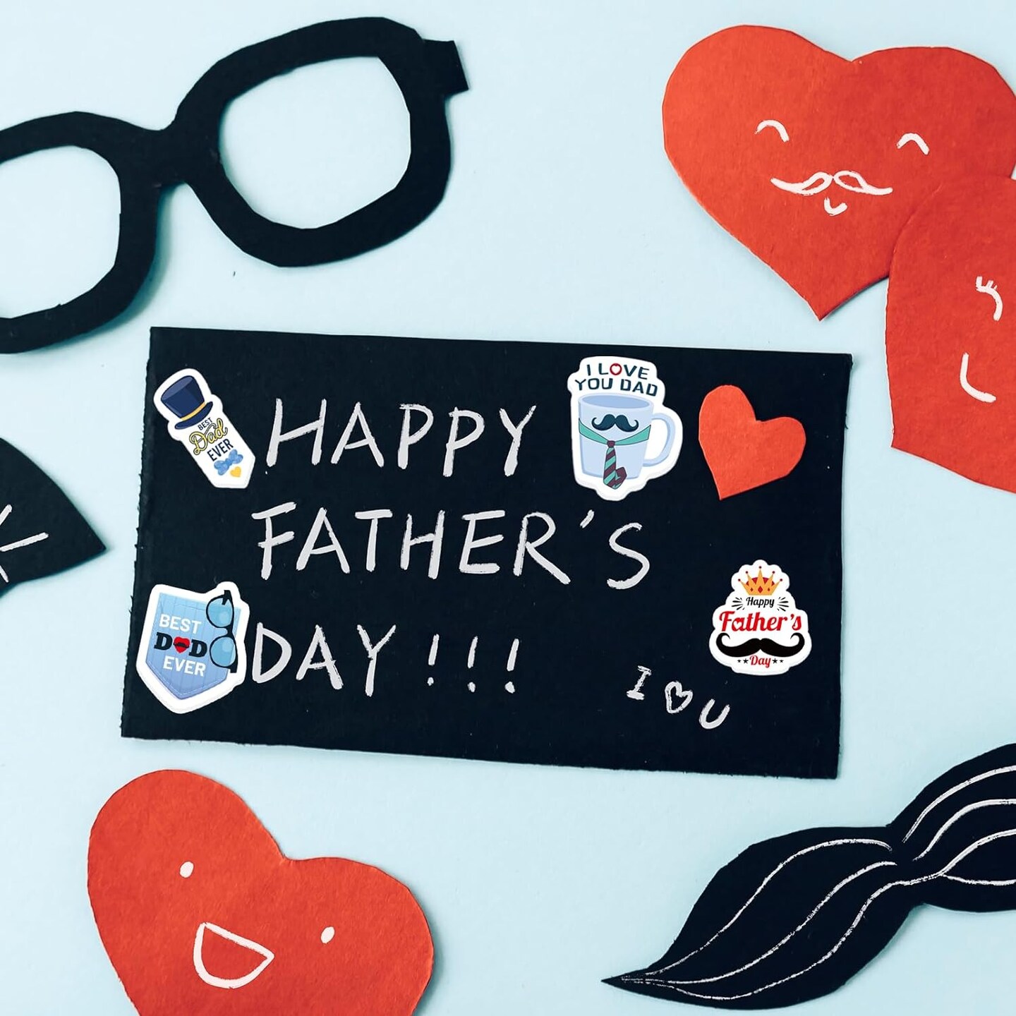 Assorted Father&#x27;s Day Foam Sticker 300 Pieces