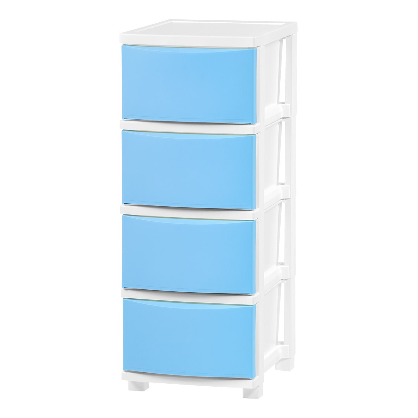 IRIS USA Plastic 4 Drawer Storage Cart, Organizer Unit for Bedroom, Closet, Kitchen, Bathroom, Laundry Room, Dorm